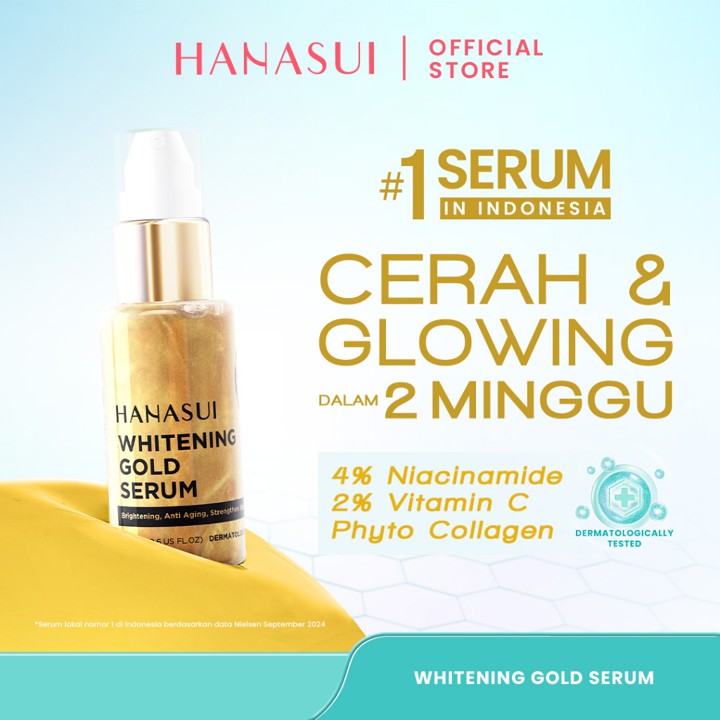 Hanasui Whitening Gold Serum - Cerah & Glowing Kurangi Binti