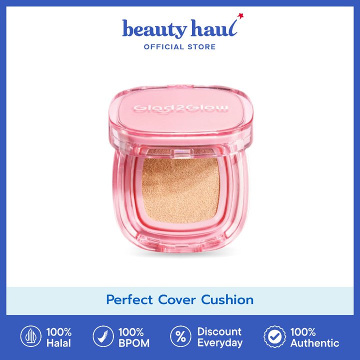 Glad2Glow Perfect Cover Cushion - Glad2glow Cushion Foundation, Cushion Tahan Lama, Base Makeup Natural