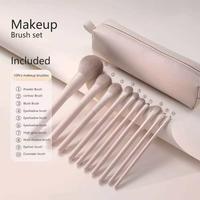 Brush Makeup Set 10pcs + Tas, Kit Wajah Lengkap untuk Pemula