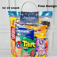Paket snack ulang tahun anak / bingkisan murah / isi 10 snac