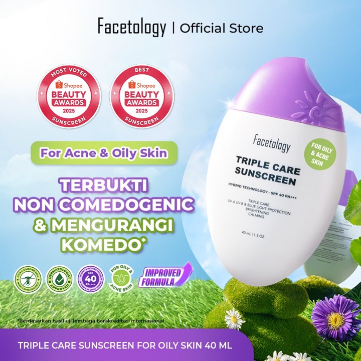 [New Matte Formula] Facetology Triple Care Sunscreen For Acn