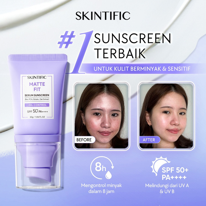 [Original] SKINTIFIC - Matte Fit Serum Sunscreen SPF50+ PA++++ Anti UV Make Up Antioxidant 12 hours Long-lasting Oil Control