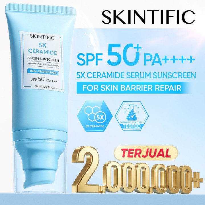 SKINTIFIC - 5X Ceramide Serum Sunscreen SPF 50+ wajah PA++++