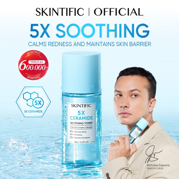 SKINTIFIC - 5X Ceramide Soothing Calming Essence Toner Wajah