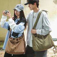 GUVDIV Tas Bahu Gembung Lembut Unisex Gaya Jepang, Tas Serut