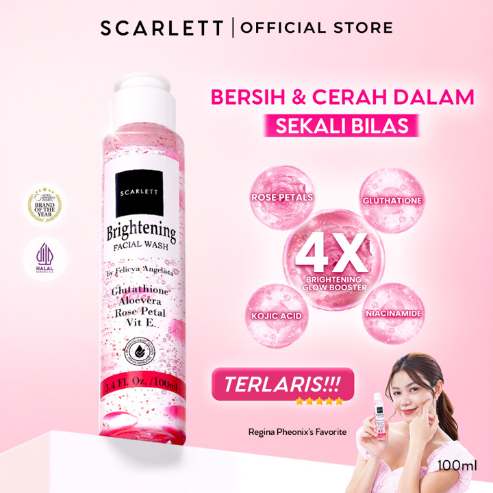 SCARLETT Brightening Facial Wash Untuk Semua Jenis Kulit Mem