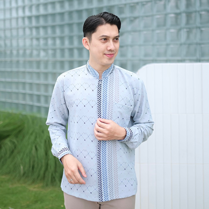 Rereyshop Faiz Koko Dewasa Baju Couple Pasangan Kondangan Koko Pria Lengan Panjang