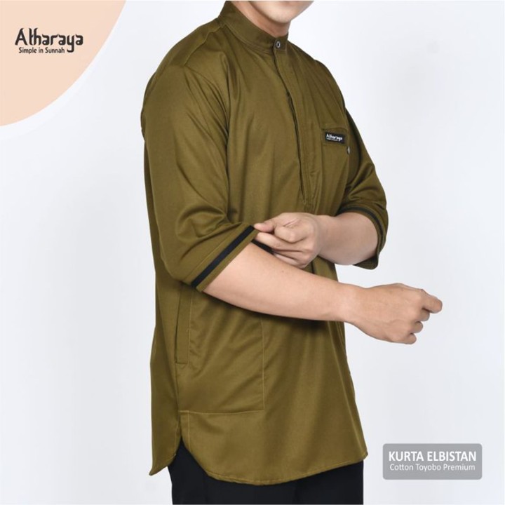 BEST SELLER Baju Koko Pria Kurta Lengan 3/4 Premium By Atharaya