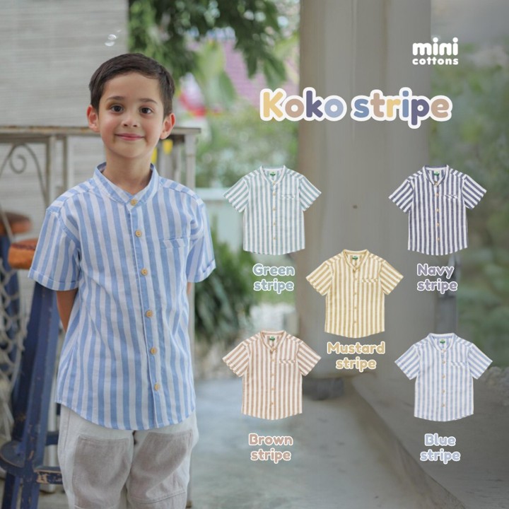 Minicottons Kemko Lebaran Kemeja Koko Kembar Ayah Anak Motif