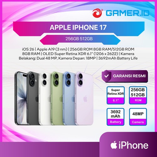 IPHONE 17 256GB / 512GB NEW SEGEL GARANSI RESMI