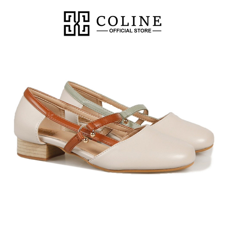 COLINE CLN-4237 Sepatu Flat Shoes Hak Chuncky Wanita #C1180