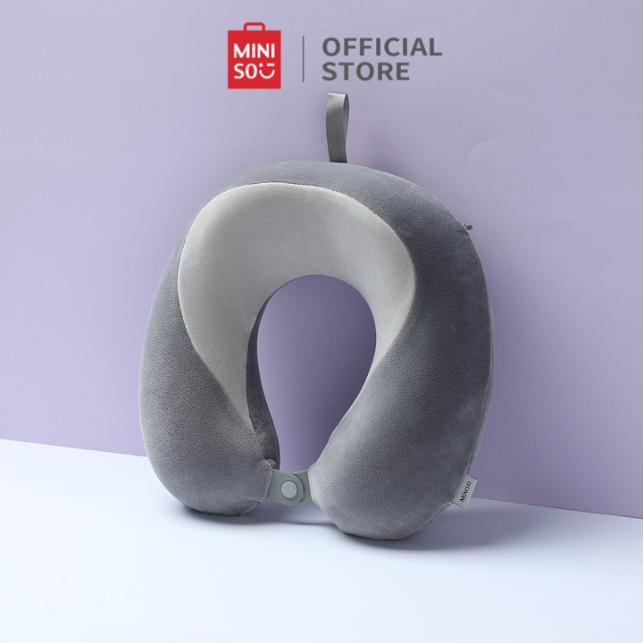 MINISO Bantal Leher U-shape bantal leher dewasa Tidur Siang Bantal Mewah Busa Memori Travel Neck Pillow bantal leher mobil Lembut Bantal Multifungsi Anti Pegal Leher Bantal