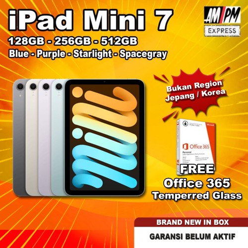 iPad Mini 7 128GB 256GB 512GB 2024 Space Grey Blue Purple Starlight