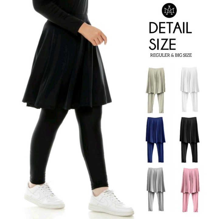 Legging Rok Olahraga Wanita Skirt Sport Jogging Renang Sepeda Lari Zumba Senam Aerobik