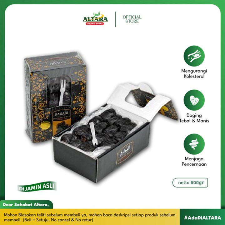 Kurma Bam Barari Premium Dates Hologram Original 600gr