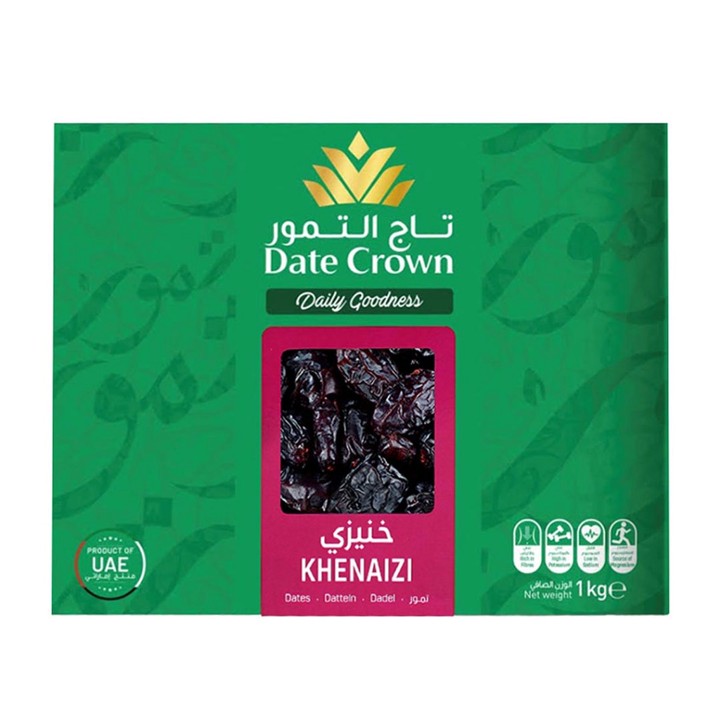 Date Crown Kurma Khenaizi (1kg) dari UAE in Box