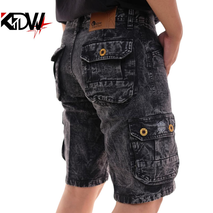 KDW - Celana Cargo Pendek Pria Snow Washing