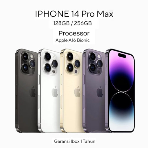 iPhone 14 Pro Max Like New 128/256GB – Original iBox, IMEI Terdaftar, Fullset, G