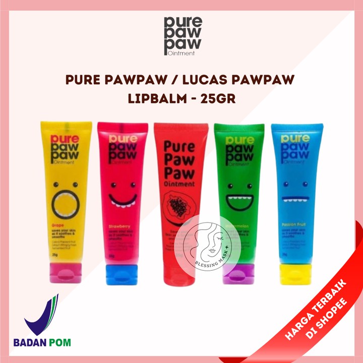 Pure Pawpaw Lucas Lipbalm 25gr - Bebas Lilin & Pewangi