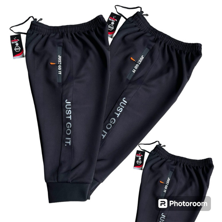 Celana running pria olahraga gym joging fitnes aerobik misty tebal