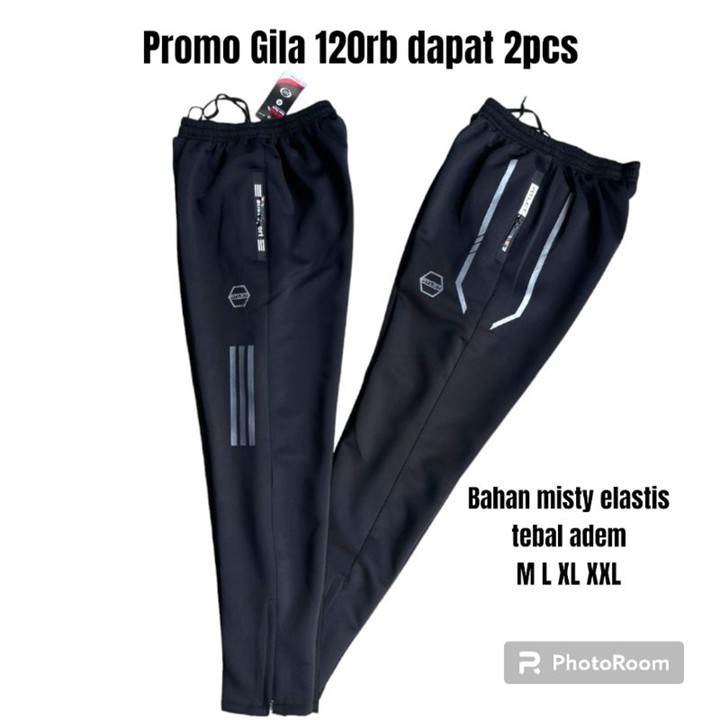 Paket 120rb dapat 2pcs celana ruuning pria training panjang gym jogging senam