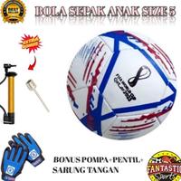 sd-46 bola sepak,bola kaki anak murah size 5 bliter bonus pentil pompa dan sarung tangan Hemat