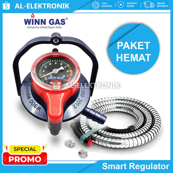 FREE BUBLE WARP Winn Gas W-900 Regulator Gas / Selang Gas / Regulator Kompor Gas / Selang Kompor Gas /Selang Regulator Kompor Gas
