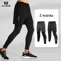 KAMB Legging Sport Pria 2 in 1 Sportswear Celana Compression