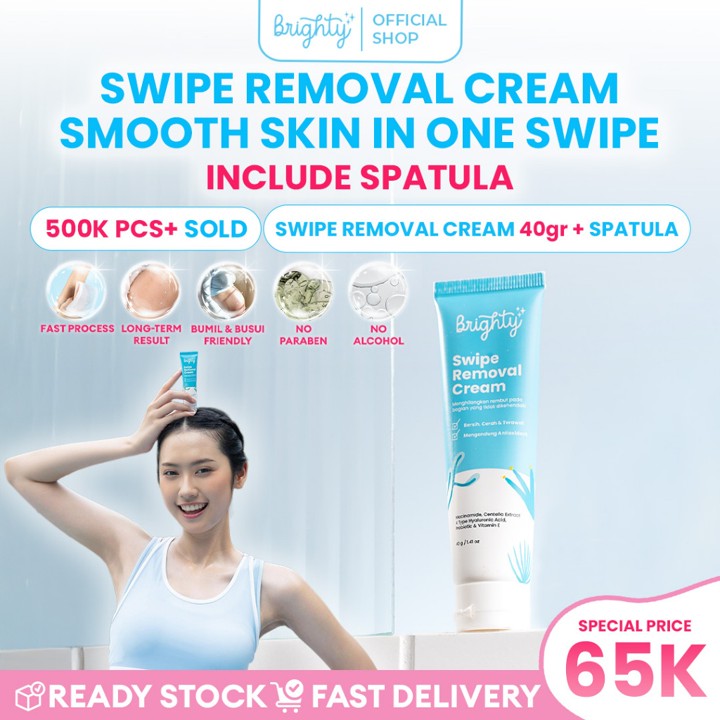 Brighty Swipe Removal Cream Waxing Ketiak Perontok Bulu Permanen Pencukur Bulu Sugar Wax Hair Removal Penghilang Bulu Ketiak Perontok Bulu Hair Removal Cream Perontok Bulu Ketiak Pencukur Bulu Ketiak Pencabut Bulu Ketiak Perontok Bulu Kemaluan