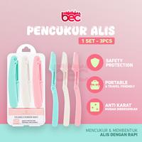 [BEC] Pencukur Alis Lipat – 1 Set (3 Pcs) / Folding Eyebrow 