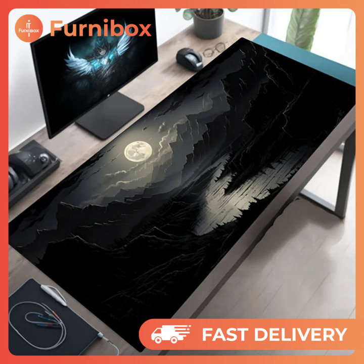 Gaming Mouse Pad Desk Mat Anti Slip Moon Night River