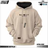 Dustry Jaket Sweater Hoodie Hitam Ori Terbaru Kekinian Fleec
