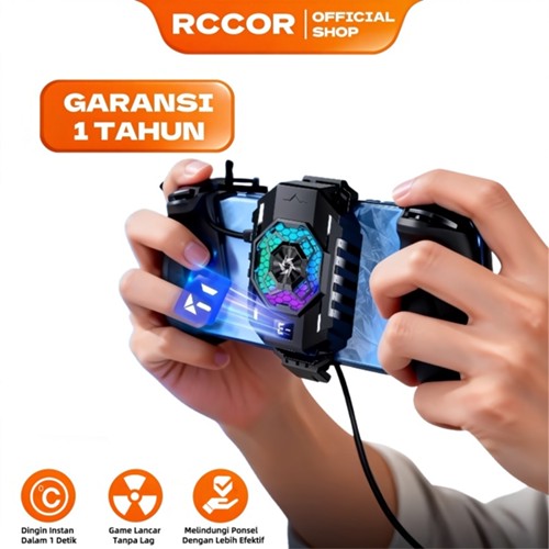 RCCOR Cooler HP Gaming Magnetik – Super Cepat Dingin, Silent & Anti Panas buat M