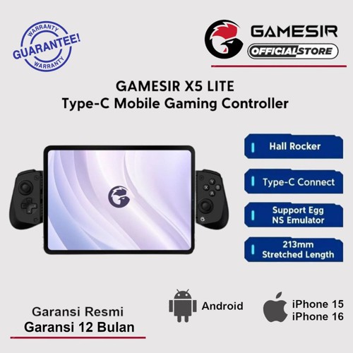 GameSir X5 Lite Type C Gamepad Mobile Gaming Controller Stick for Android iPhone