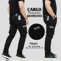 Celana cargo panjang pria slimfit jumbo Katun Santai Nyaman 