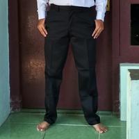 Celana Panjang Kain Pria Hitam Jumbo Drill size 31- 40