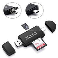 Memory Card Reader OTG 3 in 1 USB Type C + USB Type A + Micr