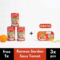 (Buy 3 *155gr* Get 1 sarden kotak) RANESA Sarden saus tomat 