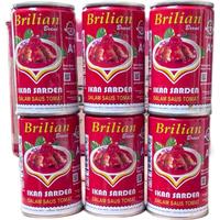 Brilian PAKET 6 KALENG Ikan Sarden Kaleng Brilian Saos Tomat