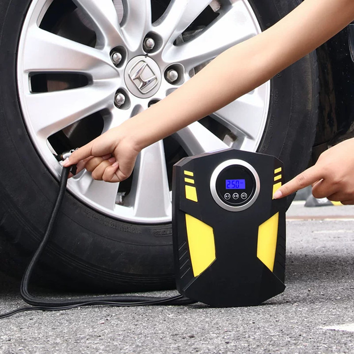 BBAK Pompa Angin Elektrik 150 PSI Portable | Pompa Angin Ban Mobil Motor Multifu