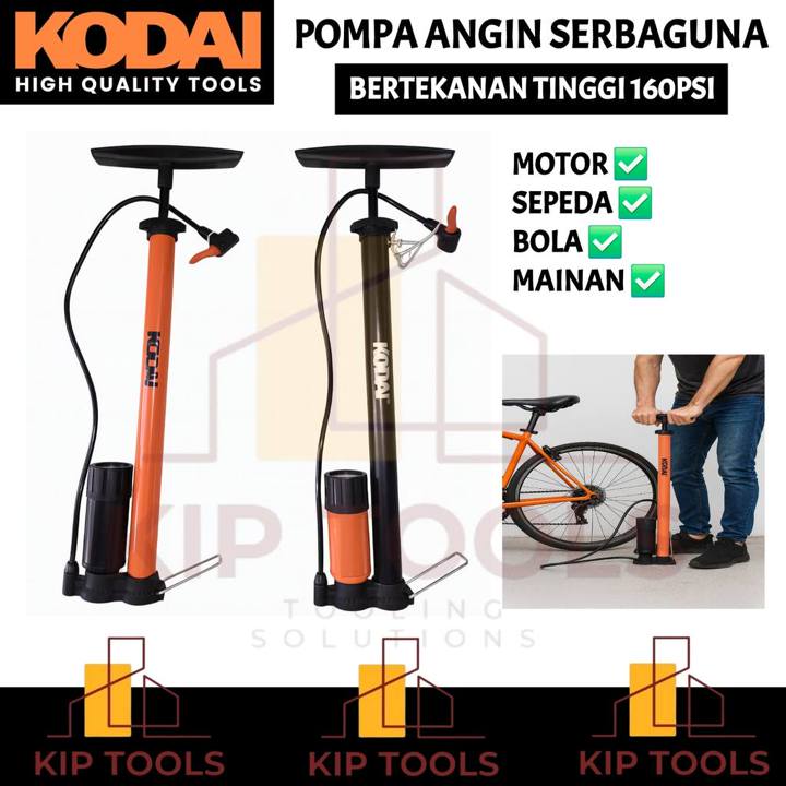KODAI - Pompa Angin Ban Motor & Sepeda 160 PSI – Pompa Tangan Serbaguna Tekanan 