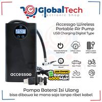Pompa Ban Elektrik Udara Portable Air Pump, Automatic Stop, Bisa Cek Tekanan Ang