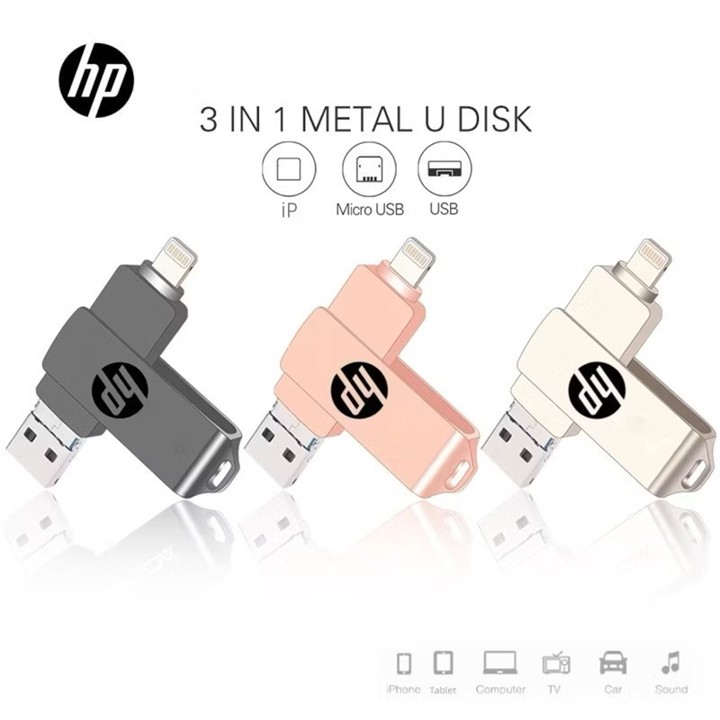 1TB OTG IOS Flash Drive for iphone 6/14 pro Flashdisk USB3.0 3 IN 1 Data Storage