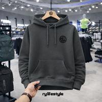 RyLifestyle - Hoodie Logo Black Catun Flace Korean Street Pria Wanita Unisex Bah
