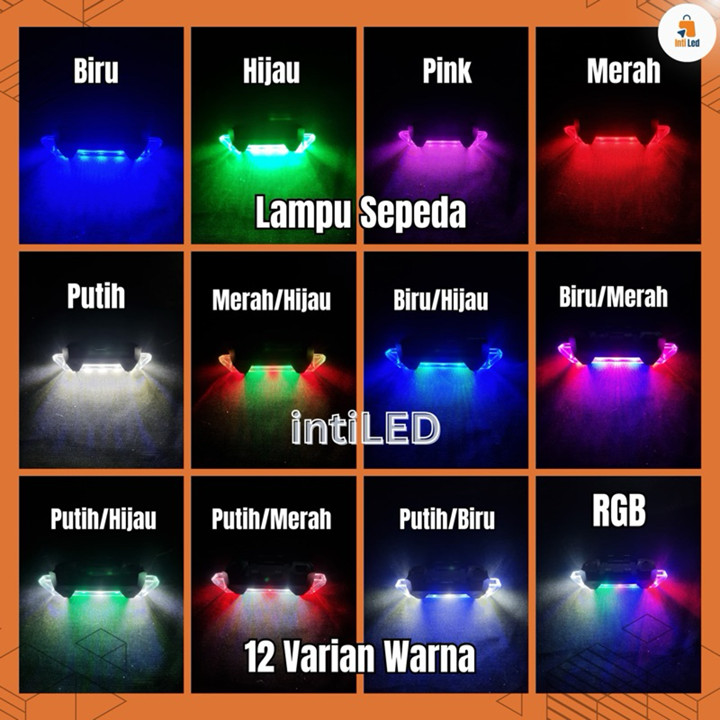 Lampu Sepeda LED Rechargeable Anti Air Aksesoris Lampu Belak