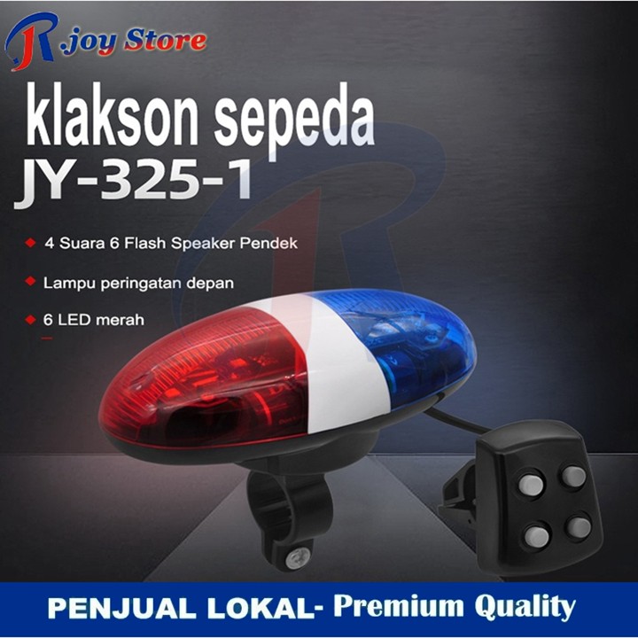 MODEL TERBARU LAMPU LED JING YI JY-325-1 sepeda 4-nada klakson elektronik lampu 