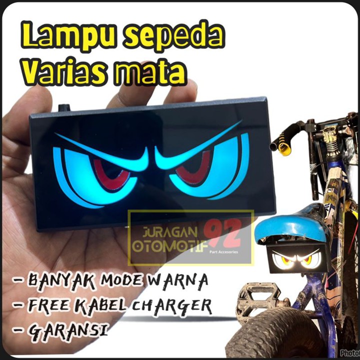 lampu sepeda aksesoris sepeda BMX anak kelap kelip lampu mata seterobo sepeda