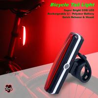 Lampu Ekor Sepeda Super Terang Lampu Sepeda LED USB Isi Ulang 6 Mode