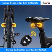 Lampu Sepeda dgn Sein dan Remote Control - Lampu Belakang Se
