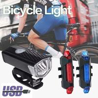 Paket Lampu Depan Belakang Sepeda LED USB Rerchargeable Wate